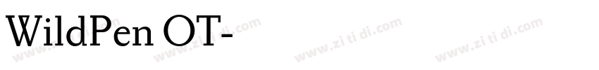 WildPen OT字体转换